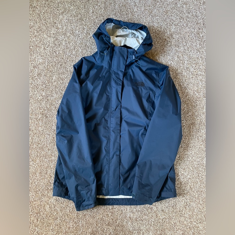 North Face Blue Raincoat / Rain Jacket Size M